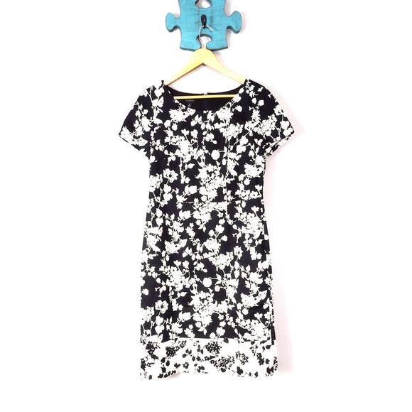 Talbots Dresses & Skirts - Talbots Women's Floral Bateau Neck Spring Sheath Dress Size 10